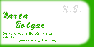 marta bolgar business card