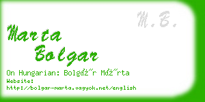 marta bolgar business card